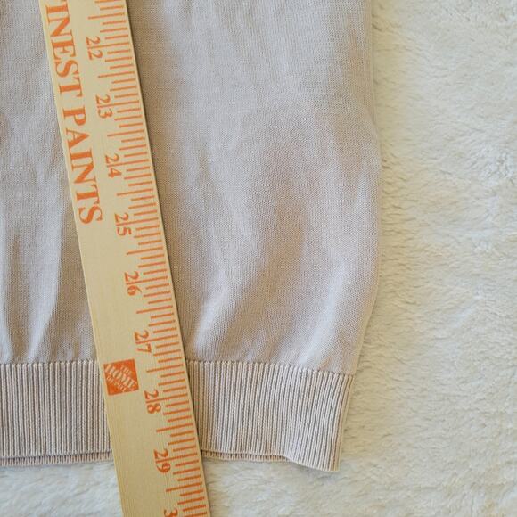 Massimo Dutti Knit Polo Shirt Mens Large Cream Short Sleeve Preppy - Picture 11 of 11